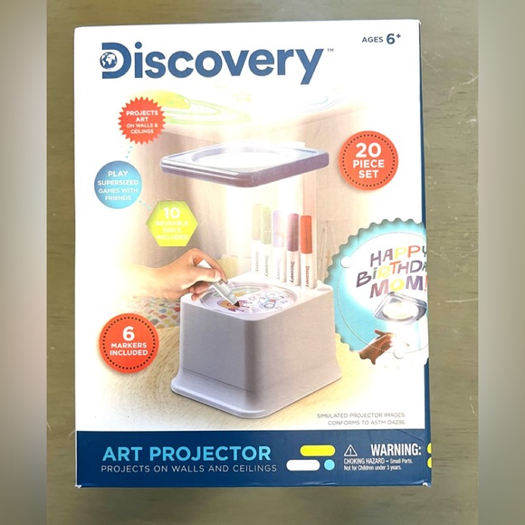 DISCOVERY KIDS Art Projector Kit w/ 10 Discs & 6 Markers Trace Draw NEW - Picture 7 of 7